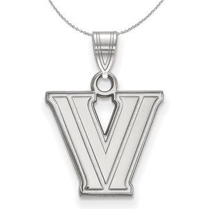 Sterling Silver Villanova U. Small 'V' Necklace - 20 Inch